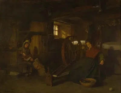 Прядильщицы by Эдуар Фрер, 1863 — digital art print download