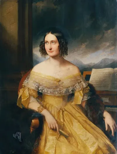 Friederike Benesch by Eduard Ender, 1840 — digital art print download