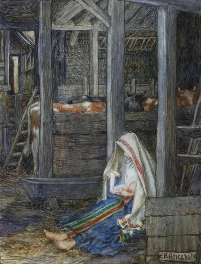 The Nativity by Eleanor Fortescue-Brickdale — digital art print download