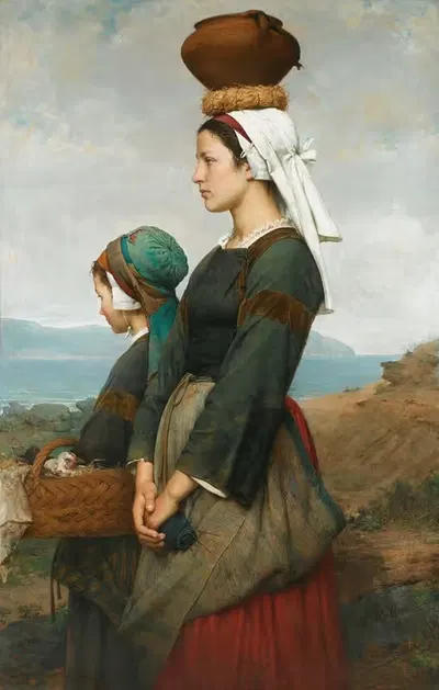 Le Chemin Du Marché, Finistère by Emile-Auguste Hublin, 1878 — digital art print download