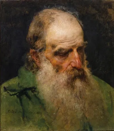 Голова мужчины, смотрящего вниз by Франческо Хайез, 1878 — digital art print download