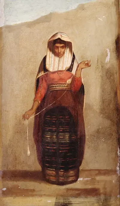 The Spinner by Francisco Laso, 1849 — digital art print download