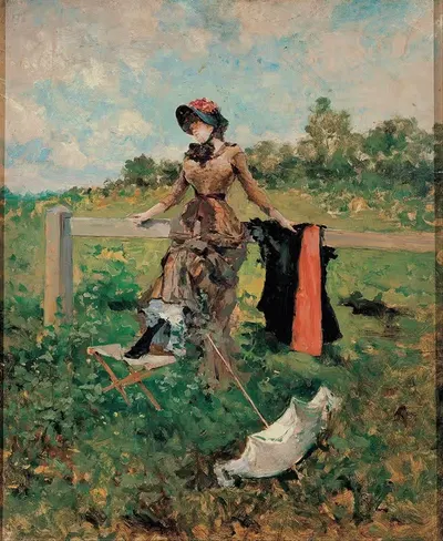 Дама с зонтом by Франсеск Миратес и Галауп — digital art print download