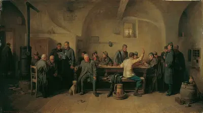 Soldaten In Der Kantine by Friedrich Friedländer, 1875 — digital art print download