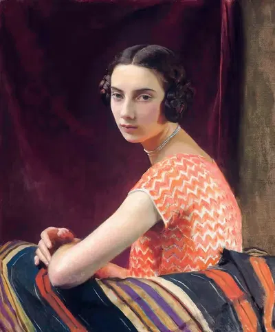 Оранжевое платье by Джордж Спенсер Уотсон, 1926 — digital art print download