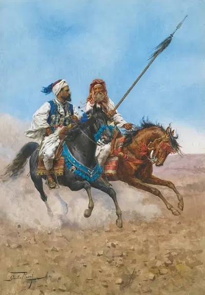 Арабские всадники by Джулио Розати — digital art print download