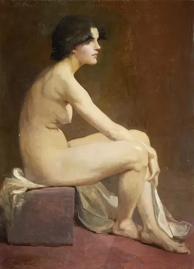 Portrait Of A Female Nude by Glyn Warren Philpot — digital art print download