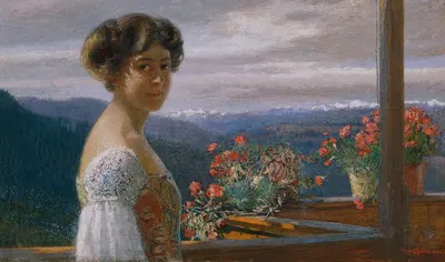 Алиса Шарлемон, дочь художника by Уго Шарлемон, 1909 — digital art print download