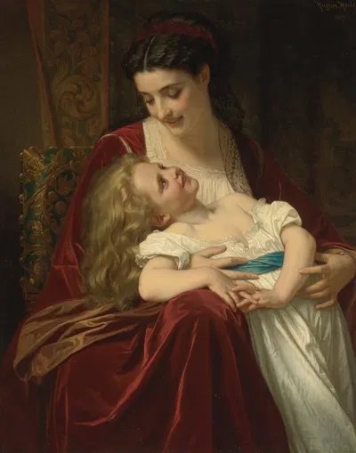 Материнская привязанность by Юг Мерль, 1867 — digital art print download