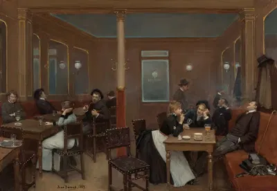 Студенческая брассерия by Жан Бера, 1889 — digital art print download
