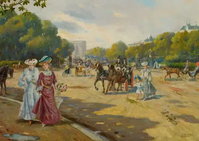 Port Dauphine, Bois De Boulogne by Joaquín Pallarés Allustante, 1872 — digital art print download