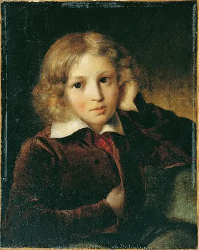 Портрет юноши by Иосиф Байер, 1829 — digital art print download