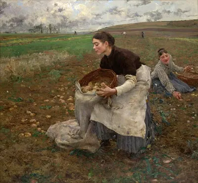 Октябрь by Жюль Бастьен-Лепаж — digital art print download