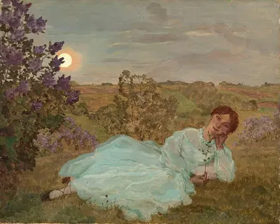 Отдых на закате by Константин Андреевич Сомов, 1922 — digital art print download