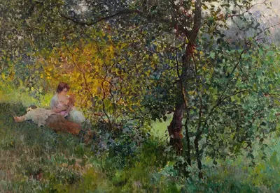 Семья, отдыхающая в парке by Луис Гранер и Арруфи — digital art print download
