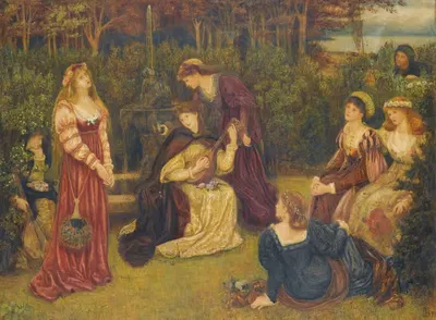 Fiammetta Singing by Marie Spartali Stillman, 1879 — digital art print download