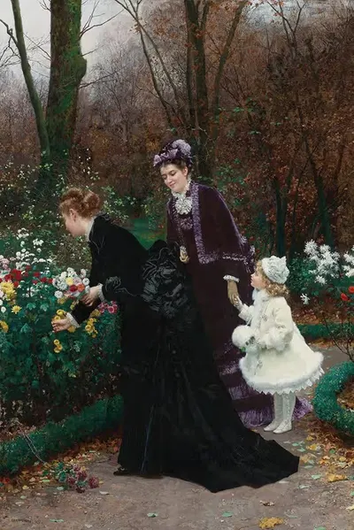 Le jardin de la Marraine by Marie-François Firmin-Girard, 1875 — digital art print download