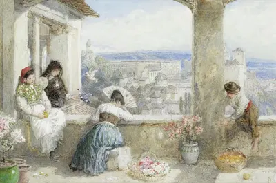 Альгамбра, Гранада, Испания by Майлс Биркет Фостер — digital art print download