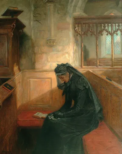 Вдова by Ральф Хедли, 1899 — digital art print download