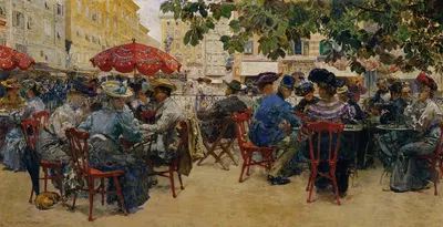 Кафе Томаселли в Зальцбурге by Теодор Йозеф Этофер, 1905 — digital art print download