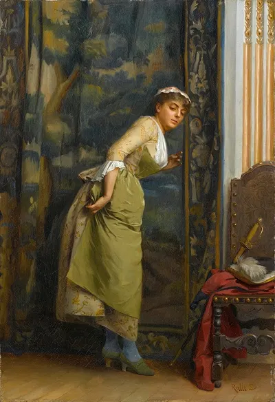 Подслушивание by Теодорос Ралли, 1880 — digital art print download