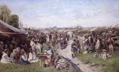 Ярмарка (Малороссия) by Владимир Егорович Маковский, 1885 — digital art print download