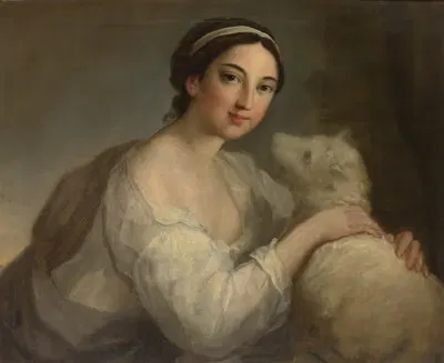 A Portrait Of A Lady As Innocence by William Hoare of Bath — digital art print download