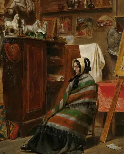 Model In A Cluttered Studio by William Powell Frith — digital art print download