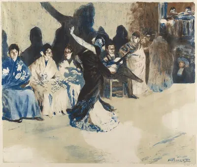 Андалузские танцоры by Александр Люноа, 1905 — digital art print download