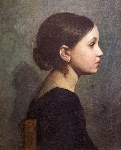 Портрет девушки; после бала by Арман Камбон, 1885 — digital art print download