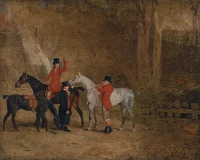 Foxhunting Scene by Benjamin Marshall, 1808 — digital art print download
