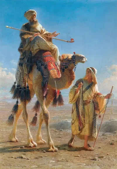 Шейх и его проводник by Карл Хааг, 1875 — digital art print download