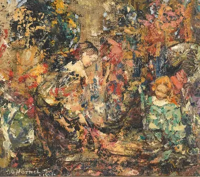 Цветочные девушки by Эдвард Аткинсон Хорнел, 1901 — digital art print download
