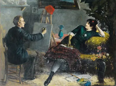 Поза для художника by Этьен-Франсуа-Эжен Лекондр, 1882 — digital art print download