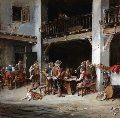 В таверне by Франсиско Доминго Маркес, 1890 — digital art print download