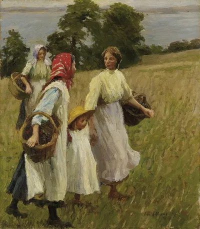 The Blackberry Harvest by Harold Harvey — digital art print download