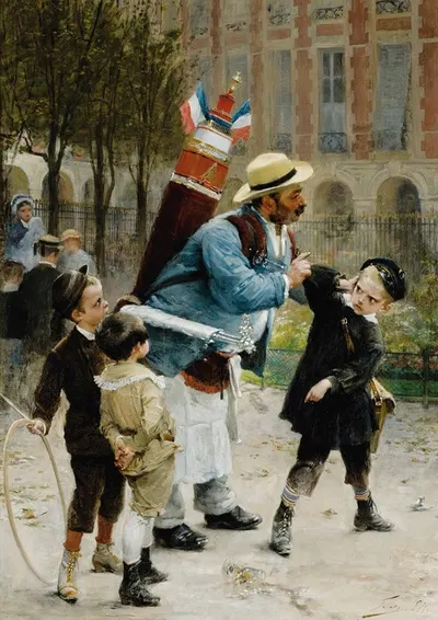 Who Broke The Glasses Has To Pay For Them by Jean Geoffroy, 1881 — digital art print download