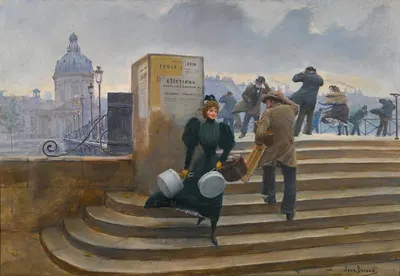 Модель на мосту Искусств by Жан Бера — digital art print download