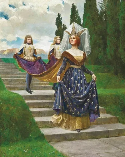 A Great Lady by John Collier, 1910 — digital art print download