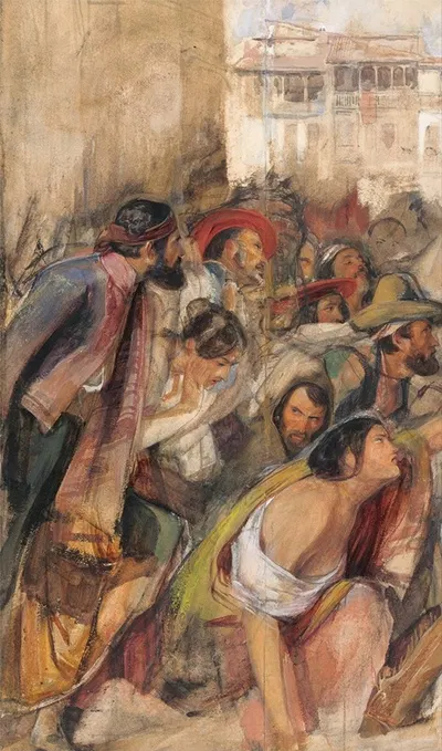 Эскиз к провозглашению Дона Карлоса by Джон Фредерик Льюис — digital art print download