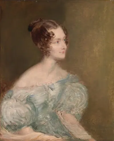 Портрет женщины, вероятно, миссис Прайс из Рагби by Джон Линнелл, 1835 — digital art print download
