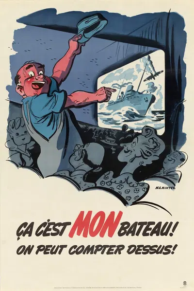 Ca C'est Mon Bateau! On Peut Compter Dessus! by W. A. Winter — digital art print download