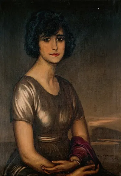 Retrato De Dama Joven by Julio Romero De Torres — digital art print download