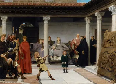 Education Of The Children Of Clovis by Lawrence Alma-Tadema, 1861 — digital art print download