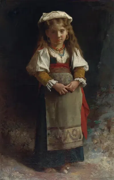 Портрет молодой девушки by Леон-Жан-Базиль Перро, 1874 — digital art print download