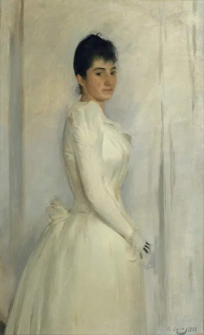 Portrait Of Montserrat Carbó by Ramón Casas, 1888 — digital art print download