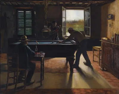 Игра в бильярд by Уильям Генри Бартлетт, 1881 — digital art print download