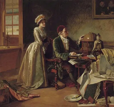 Tracing The Ship's Course by William Maw Egley, 1898 — digital art print download