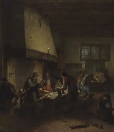 Tavern Scene by Adriaen van Ostade — digital art print download