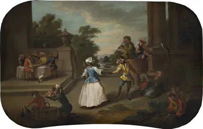 Синжери – Танец by Кристоф Уэ, c. 1739 — digital art print download